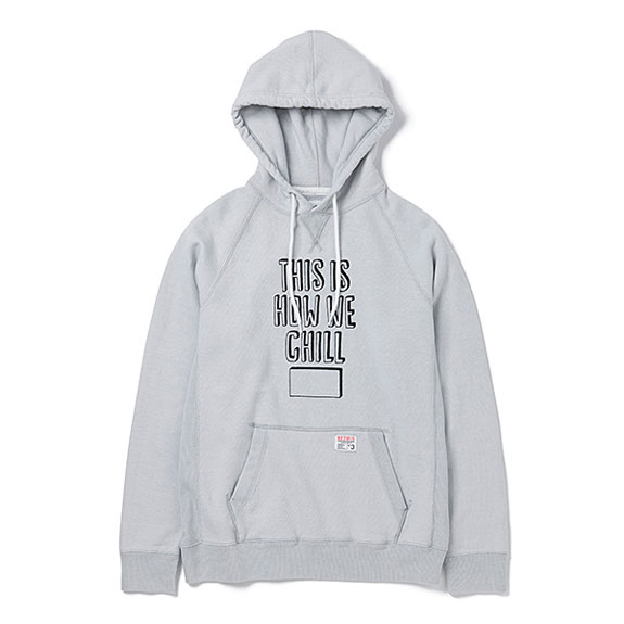 BEDWIN L/S PULLOVER HOODED SWEAT ANTHONY:GREY