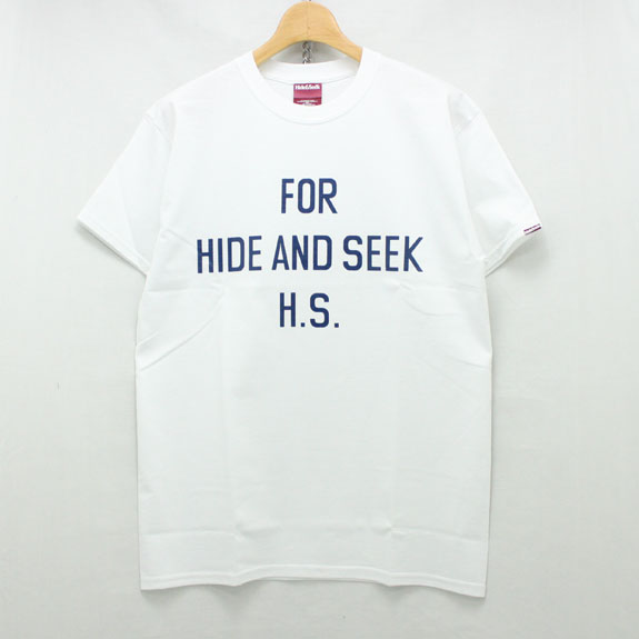 HIDE&SEEK For H.S. S/S Tee (15ss):WHITE×NAVY