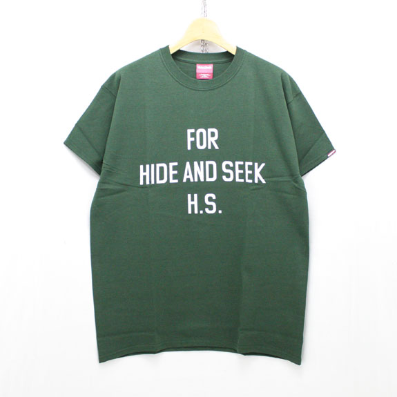 HIDE&SEEK For H.S. S/S Tee (15ss):D-GREEN×WHITE