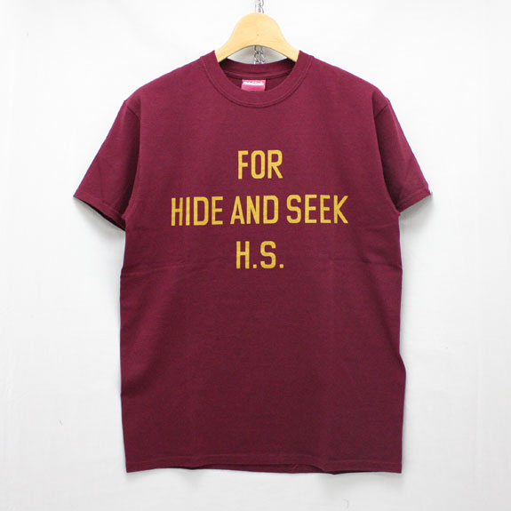 HIDE&SEEK For H.S. S/S Tee (15ss):BURGUNDY×MUSTARD