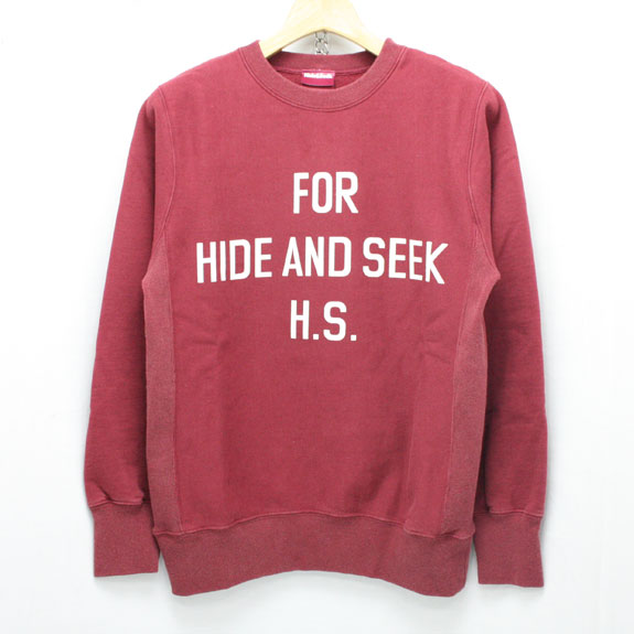 HIDE&SEEK For H.S. Sweat Shirt (15aw) BURGUNDY