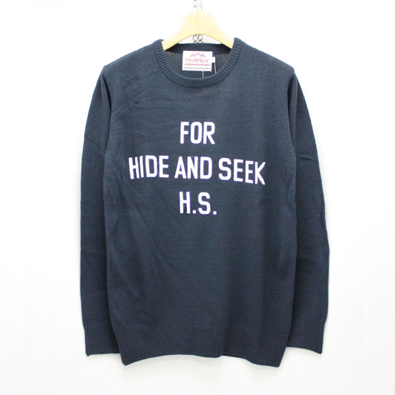 HIDE&SEEK For H.S. Knit L/S (Healthknit):NAVY(SOLID)