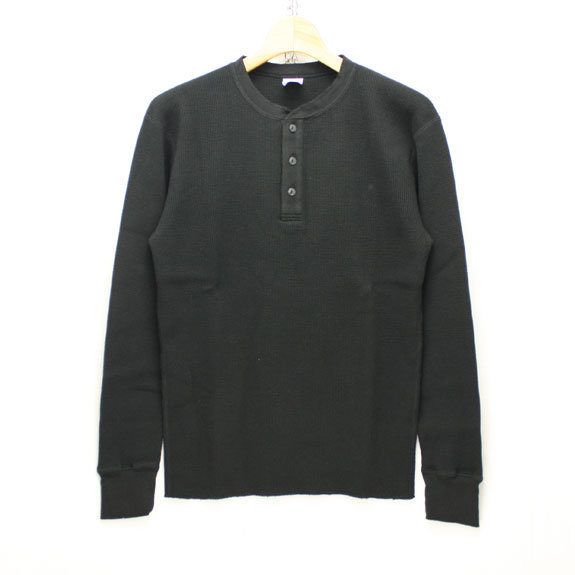 RATS HENLEY-NECK THERMAL:BLACK
