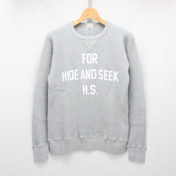 HIDE&SEEK FOR H.S. Waffle L/S Shirt:H-GRAY