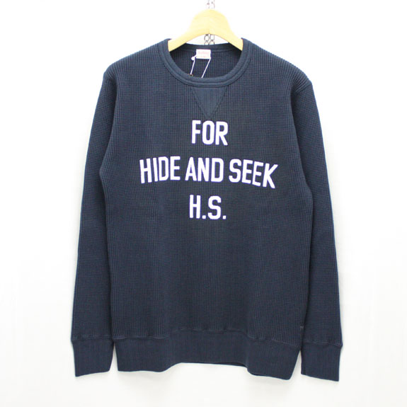 HIDE&SEEK FOR H.S. Waffle L/S Shirt:NAVY